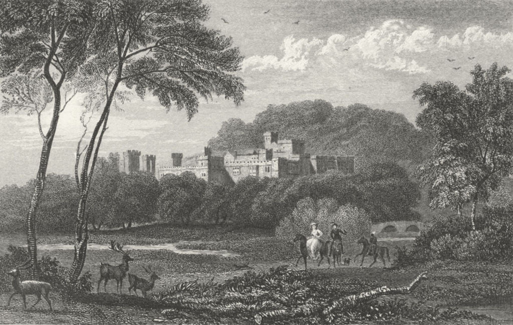 DERBYS. Haddon Hall, Derbyshire. DUGDALE c1840 old antique print picture
